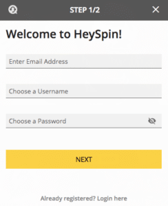 heyspin register